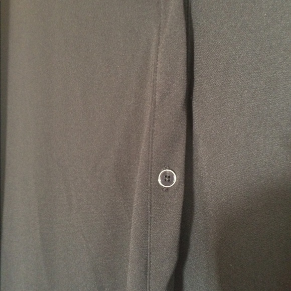 Avenue Studio 22 Blk button up 3/4 sleeve top - Picture 4 of 5
